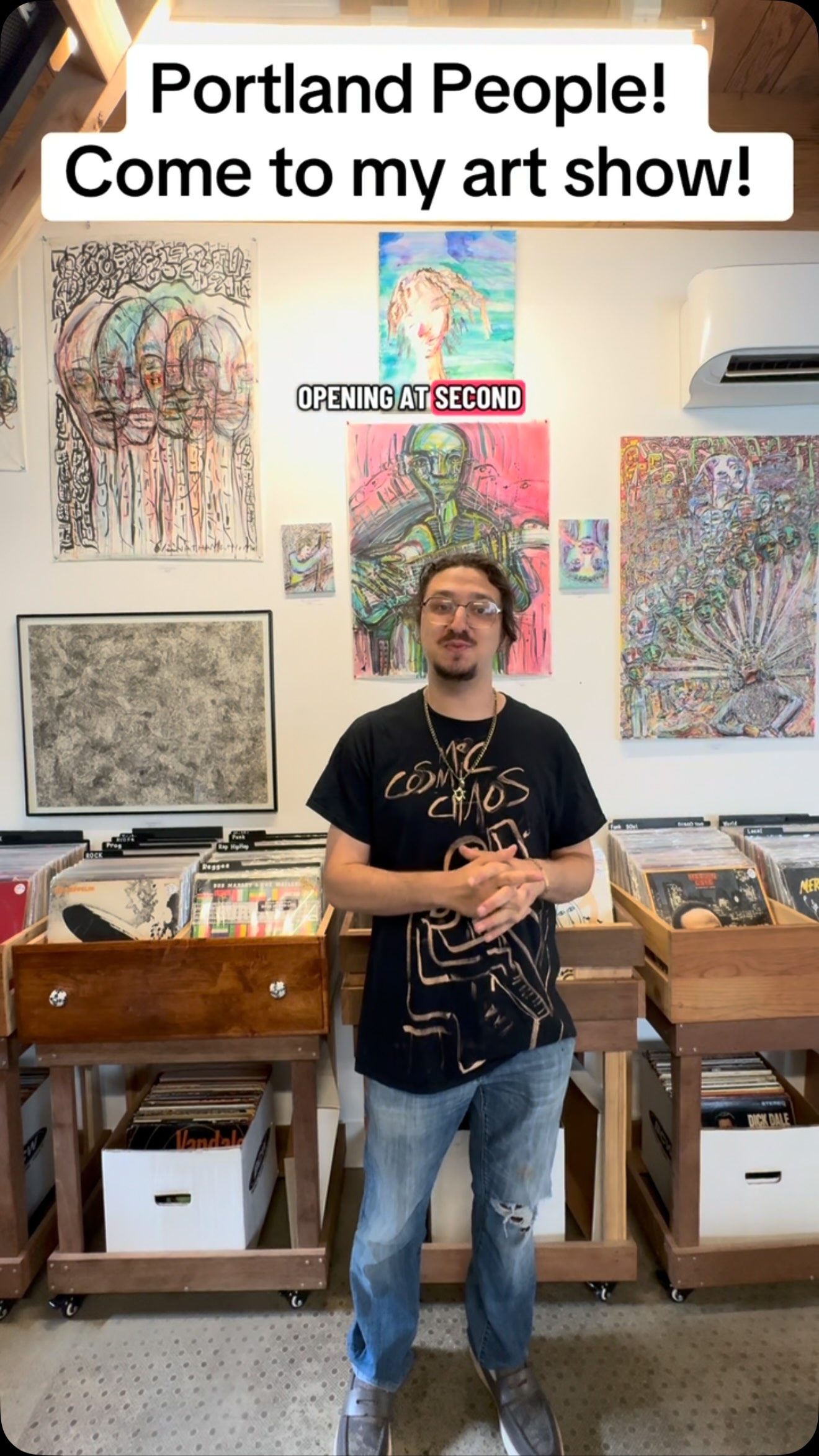 Join me this Saturday at @second_chance_recordspdx as I open my first solo art s