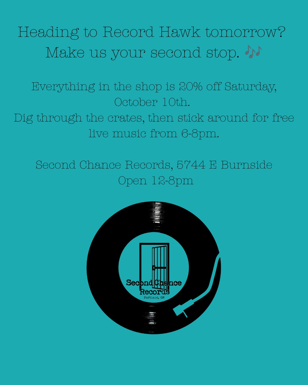 Sale tomorrow! Come see what's new and say Hi. Stick around for live music 6-8p: